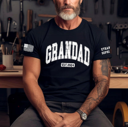 Personalized Custom Grandpa Shirt, Fathers Day Shirt Gifts for Grandpa, Gifts for Dad