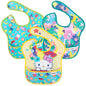 Bumkins Disney Bibs for Girl or Boy, SuperBib Baby and Toddler 6-24 Months, Essential Must Have for Eating, Feeding, Baby Led Weaning, Mess Saving Waterproof Soft Fabric, 3-pk Pooh Bear and Friends