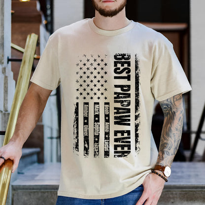 FLOCHIL Personalized Dad Shirt for Men, Custom With Kids Names, Fathers Day T Shirt, Gifts