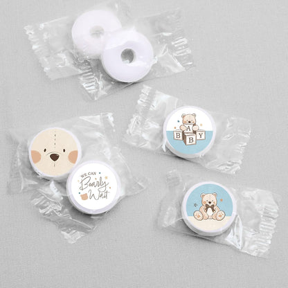 Big Dot of Happiness We Can Bearly Wait - Teddy Bear Baby Shower Round Candy Sticker Favors - Labels Fit Chocolate Candy (1 Sheet of 108)