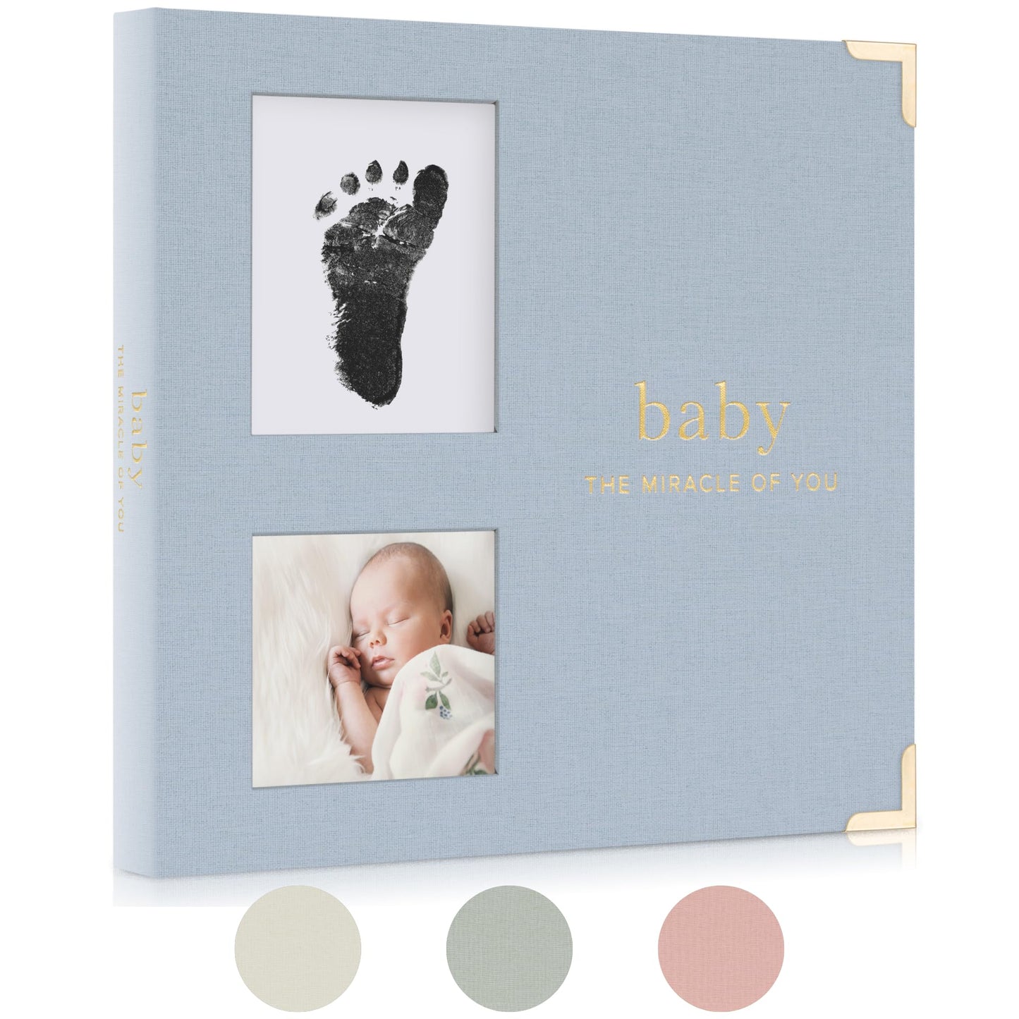 Keepsake Baby Memory Book for Boys and Girls – Timeless First 5 Year Baby Book With Photoslots – Cute Journal Scrapbook or Photo Album - Record a Milestone for Every Event from Birth to Age 5