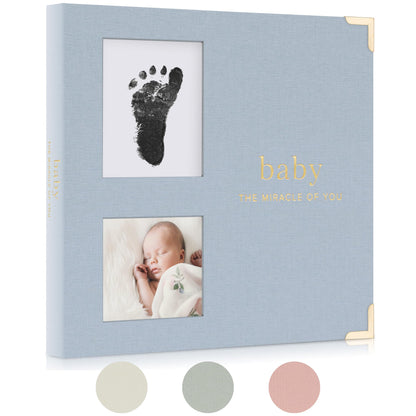 Keepsake Baby Memory Book for Boys and Girls – Timeless First 5 Year Baby Book With Photoslots – Cute Journal Scrapbook or Photo Album - Record a Milestone for Every Event from Birth to Age 5