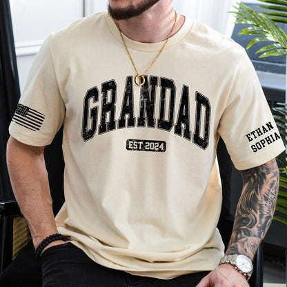 Personalized Custom Grandpa Shirt, Fathers Day Shirt Gifts for Grandpa, Gifts for Dad