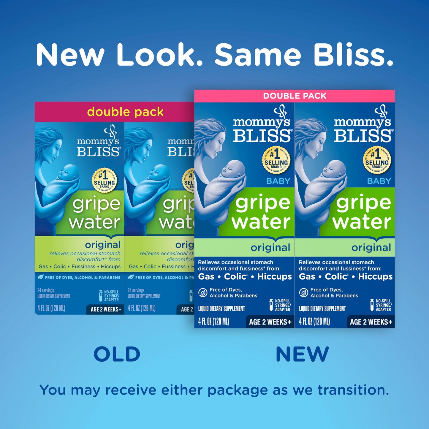 Mommy's Bliss Gripe Water Original, Infant Gas & Colic Relief, Gentle & Safe, 2 Weeks+, 4 Fl Oz (Pack of 1)