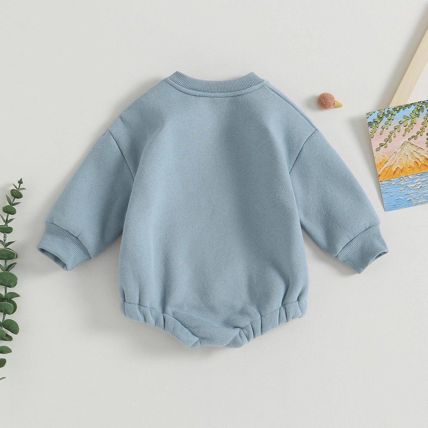 VISGOGO Newborn Infant Baby Boy Girls Oversized Romper Little Dude Sweater Onesie Coming Home Outfit Neutral Clothes