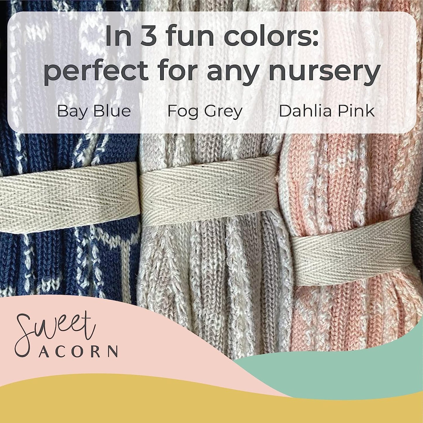 Knit Baby Blanket in Elegant Pattern, Organic Cotton Blankets for Crib or Stroller, Receiving Blankets - Salt White