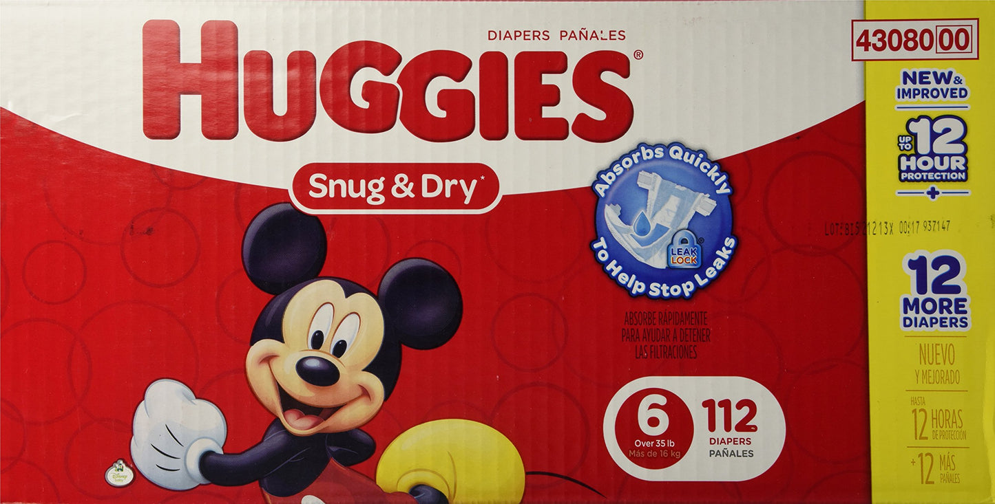 Huggies Size 1 Diapers, Snug & Dry Newborn Diapers, Size 1 (8-14 lbs), 38 Count, Packaging May Vary