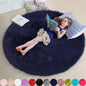 Pink Round Area Rugs 6Ft for Bedroom Living Room, Big Fluffy Shag Circle Rug for Kids Playroom, Cute Preppy Room Decor for Teen Girls, Cozy Fuzzy Furry Plush Carpets for Baby Nursery, Dorm, Classroom