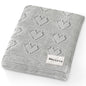 Swaddling Blanket for Girls - 100% Luxury Cotton Knit Heart Baby Blanket - Soft Warm Cozy Swaddle Receiving Stroller Crib Receiving Blanket for Newborns Infants & Toddlers (Pink, 0-2 Years)
