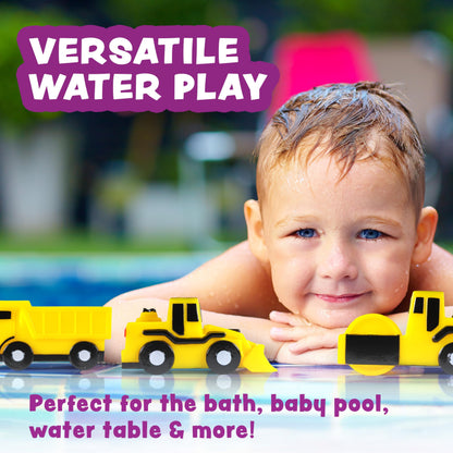 Tub Works® Tools™ Mold Free Bath Toys, 6 Pack | Sealed, No Hole Bath Toys Design Keeps Moisture Out | Soft, Squeezable & Float on Water | Easy-Grip Baby & Toddler Bathtub Toys | Great for Baby Pools