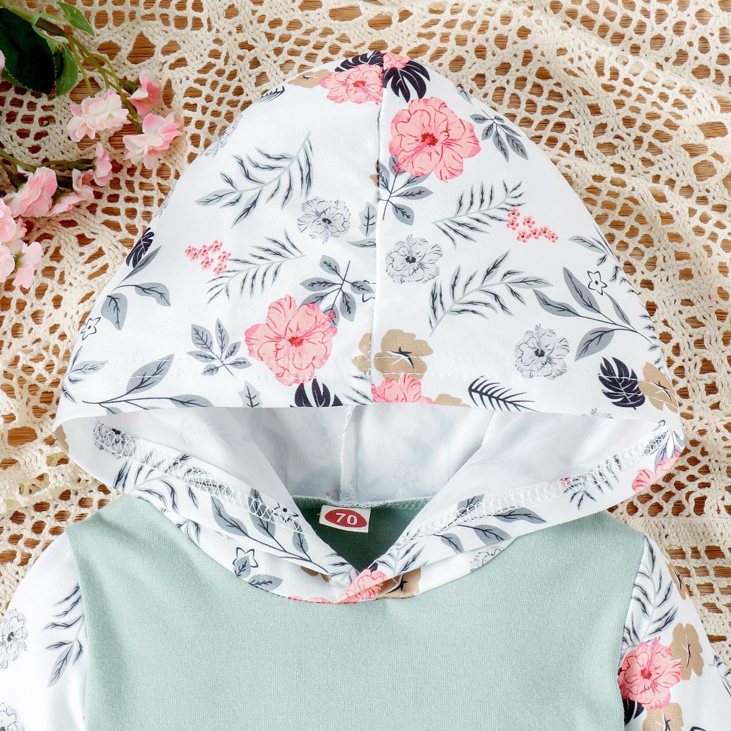 Newborn Infant Baby Girl Clothes 0-3-6-9-12-18 Months Outfits Sets Romper + Pants + Bow Headband for Girls