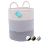 OrganiHaus Large Blanket Basket for Living Room 20x13, Rainbow Rope Basket for Classroom Organization, Toy Storage Basket, Woven Kids Laundry Basket, Baby Toy Box, Cute Storage Basket, Nursery Hamper