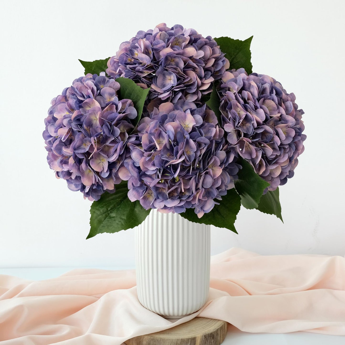 4 Pcs Pink Hydrangeas Artificial Flowers, 20 inches Large Lifelike Fake Silk Flowers, Faux Hydrangeas Flowers for Wedding Home Party Decor Baby Shower Table Centerpiece