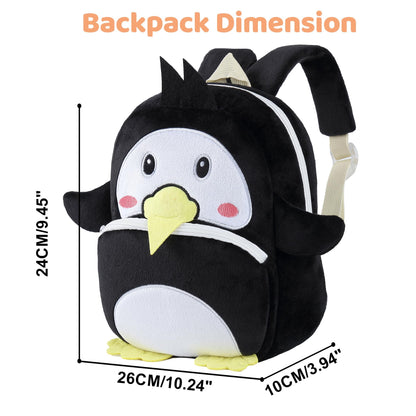 MICHLEY Toddler Backpack Plush Animal SchoolBag Cartoon Girls Travel Bag Mini Baby Daypack for Kids Kindergarten Pre School Bags, Cow