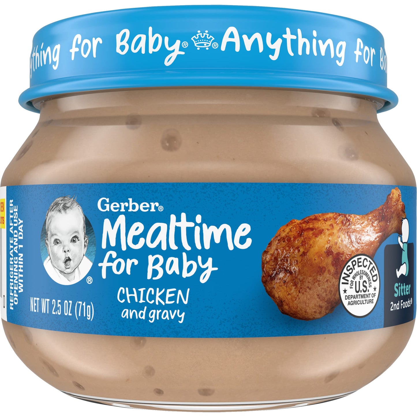 Gerber Chicken and Gravy Baby Food, 2.5 Oz