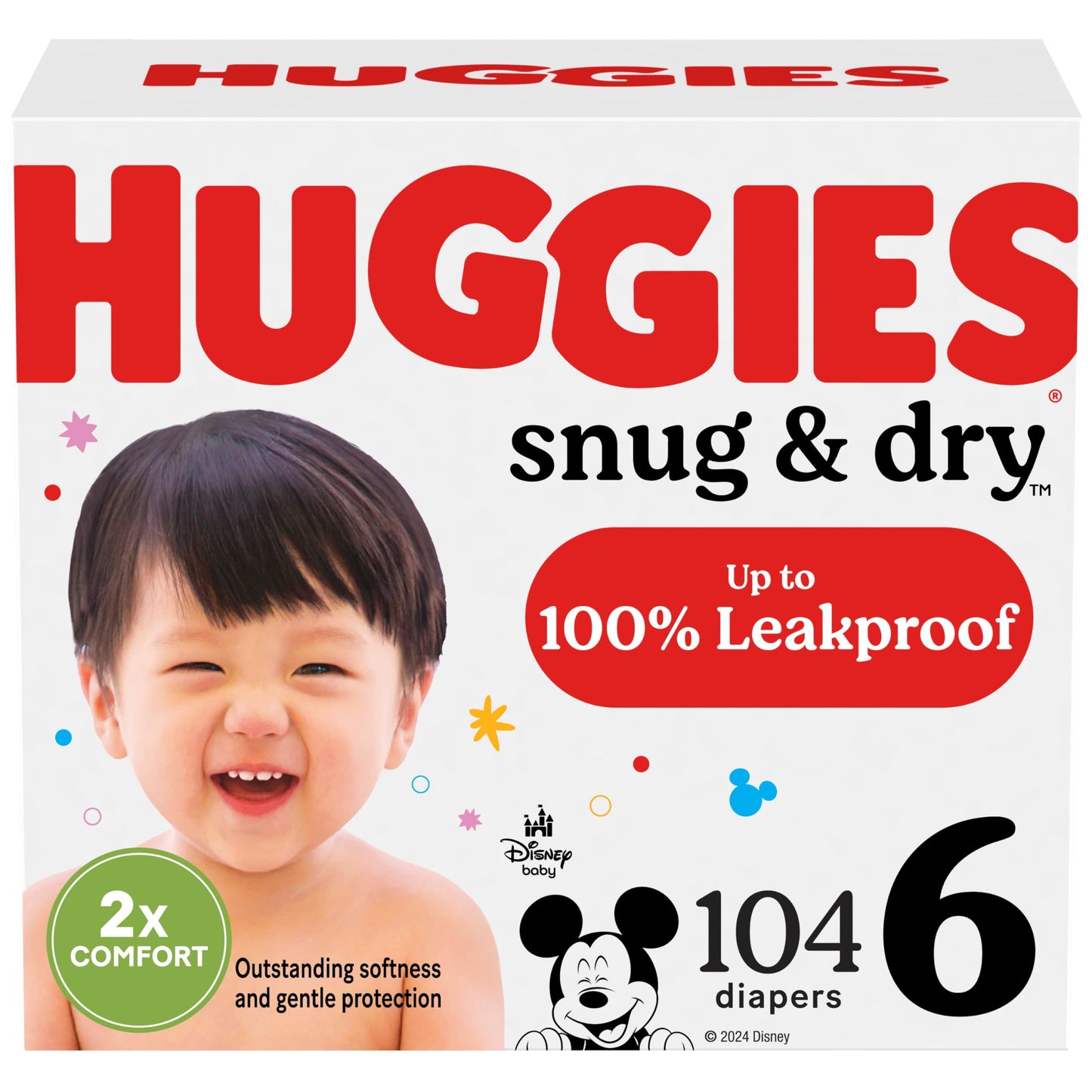 Huggies Size 1 Diapers, Snug & Dry Newborn Diapers, Size 1 (8-14 lbs), 38 Count, Packaging May Vary