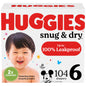 Huggies Size 1 Diapers, Snug & Dry Newborn Diapers, Size 1 (8-14 lbs), 38 Count, Packaging May Vary