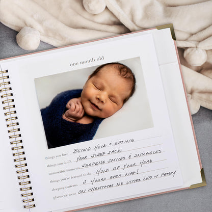 Keepsake Baby Memory Book for Boys and Girls – Timeless First 5 Year Baby Book – Neutral Journal Scrapbook or Photo Album - Record a Milestone for Every Event from Birth to Age 5