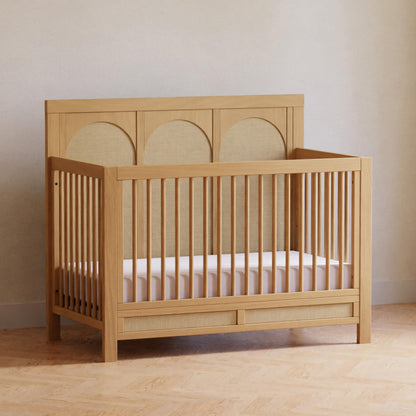 Namesake Eloise 4-in-1 Convertible Crib in French Sage Performance Sand Eco-Weave, GREENGUARD Gold Certified