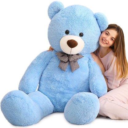 MaoGoLan Giant Big Teddy Bear 4 Feet 47 inch Life Size Tan Plush Bear Brown Stuffed Animal for Children Boyfriend