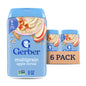 Gerber Toddler Food, Multigrain Banana Apple Strawberry Cereal, 8g Whole Grains, Iron, Zinc & Vitamin B12, Toddler Cereal, 6-Pack