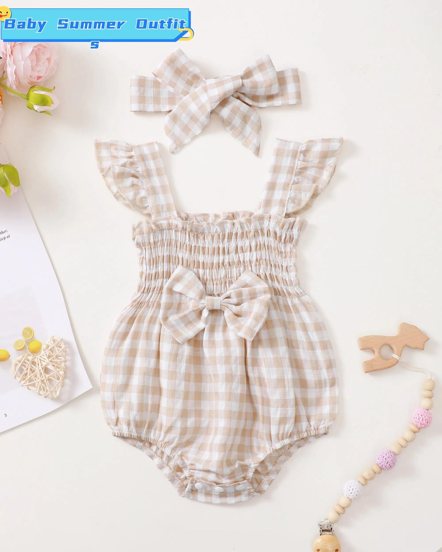 Renotemy Newborn Infant Baby Girl Clothes Rompers Summer Jumpsuits Short Sleeve Romper Infant Baby Clothes Girl