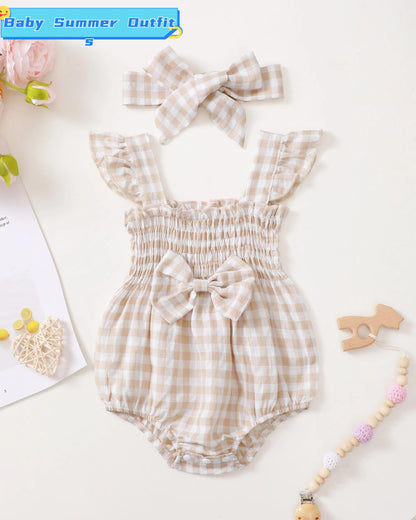 Renotemy Newborn Infant Baby Girl Clothes Rompers Summer Jumpsuits Short Sleeve Romper Infant Baby Clothes Girl