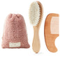 MYZI Baby Hair Brush Set – Soft Baby Brush Set for Newborns, Baby Comb and Brush Set Girl and Boy, Toddler Hair Brush and Toddler Comb - Baby Gift Set