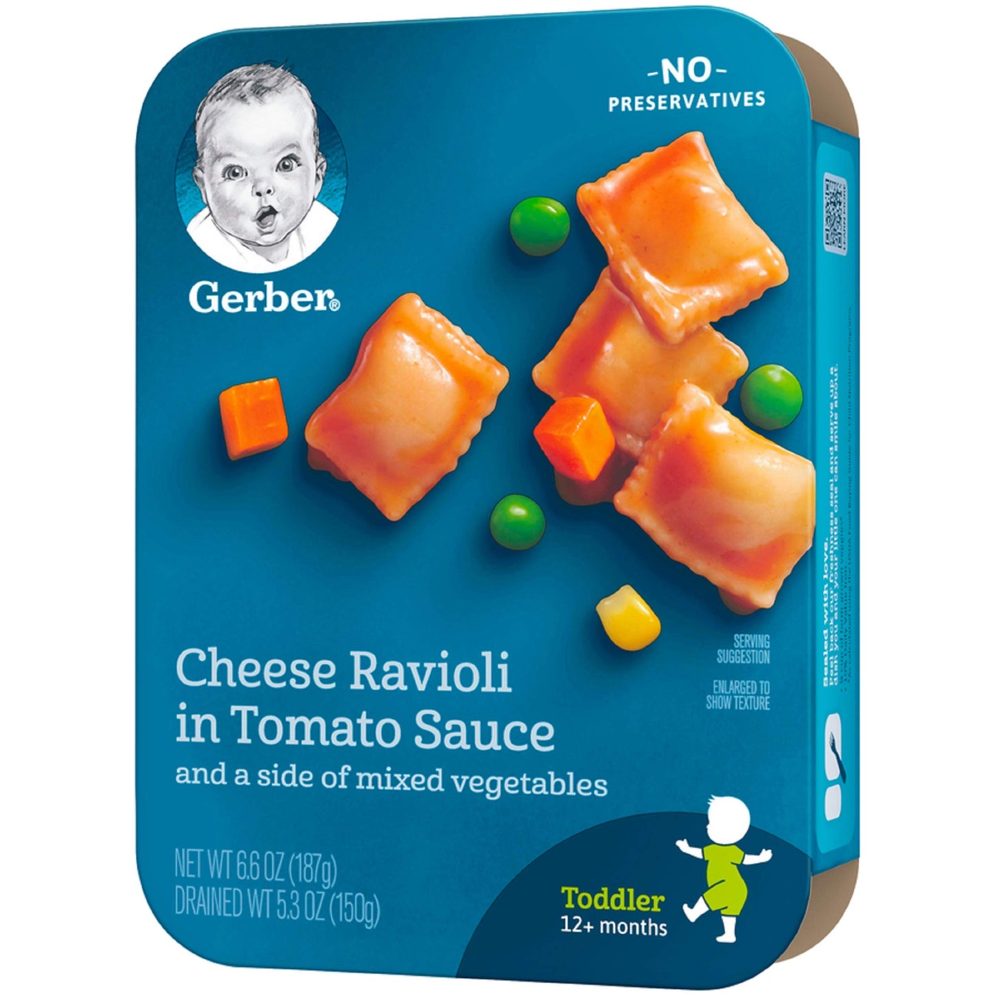 Gerber Pick-Ups Chicken and Parmesan Cheese Ravioli in Tomato Sauce Toddler Meals, 4.5 Oz Tray (Pack of 8)