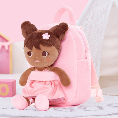 Lazada Girls Backpack with Doll Toddler Toys Baby Girls Gifts Rag Dolls 9.5“