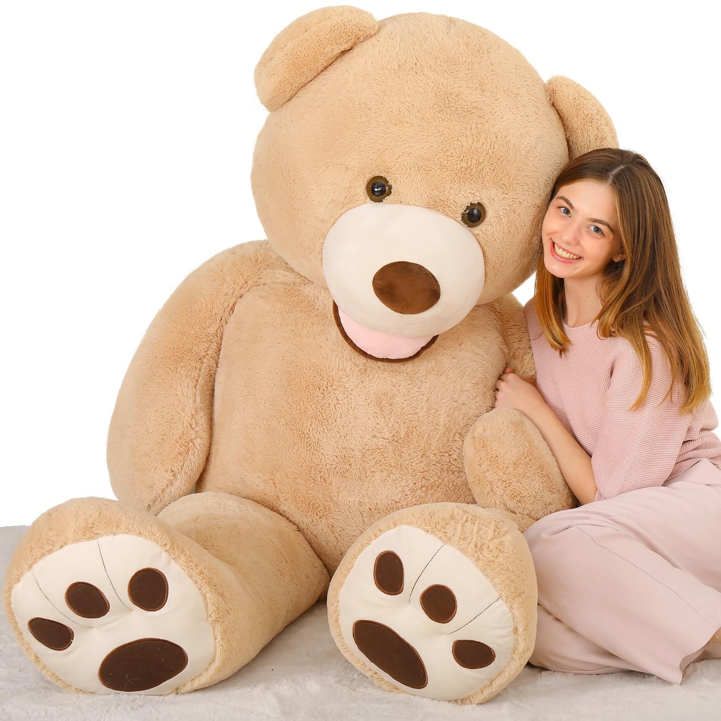 MaoGoLan Giant Teddy Bear Stuffed Animal, 10 Feet Tall, Jumbo Size Plush, Charming and Fluffy for Decorations, Celebrations, Valentine's Day