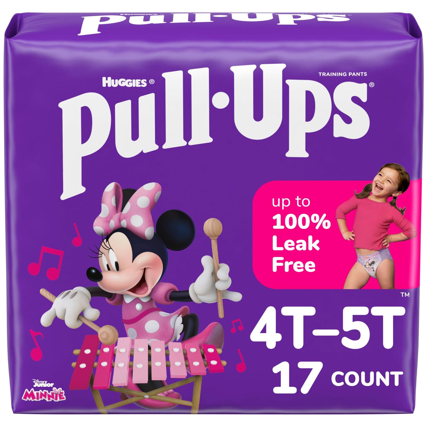 Pull-Ups Girls' Potty Training Pants, Size 4T-5T Training Underwear (38-50 lbs), 56 Count