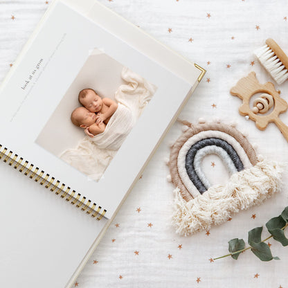 Keepsake Baby Memory Book for Boys and Girls – Timeless First 5 Year Baby Book – Neutral Journal Scrapbook or Photo Album - Record a Milestone for Every Event from Birth to Age 5