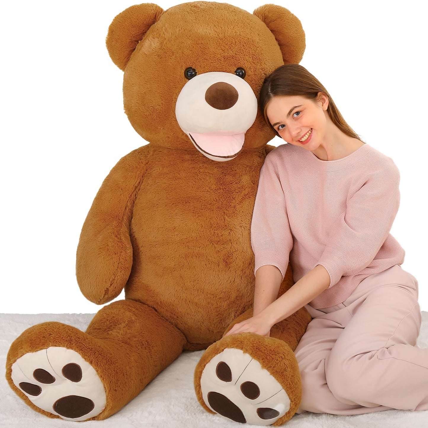 MaoGoLan Giant Teddy Bear Stuffed Animal, 10 Feet Tall, Jumbo Size Plush, Charming and Fluffy for Decorations, Celebrations, Valentine's Day