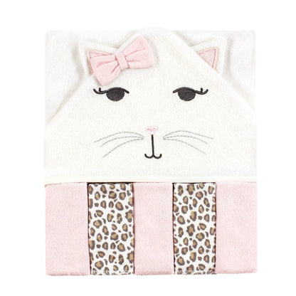 Hudson Baby Unisex Baby Hooded Towel and Five Washcloths, Modern Giraffe, One Size