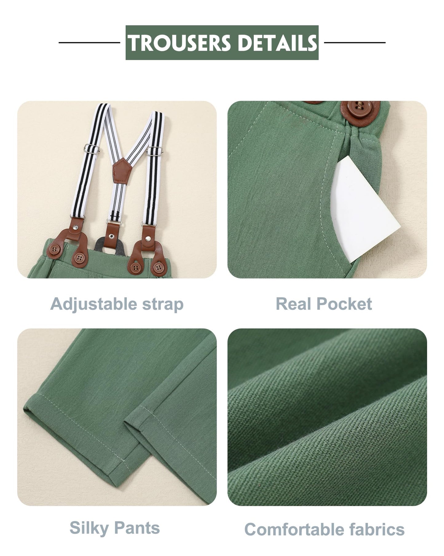 WESIDOM Baby Boy Clothes 0-18M Newborn Infant Gentleman Outfit, Shirt+Bowtie+Beret+Suspender Pant Baby boy Suit Clothing Set