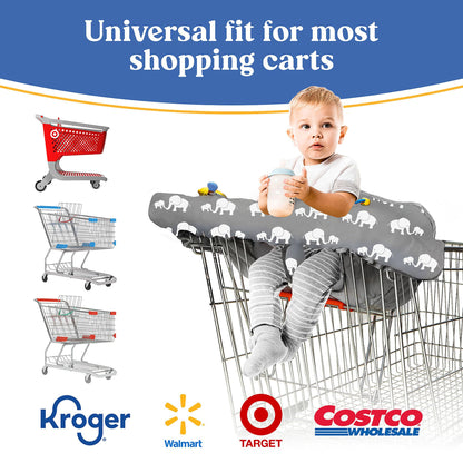 Shopping Cart Cover for Baby PILLANI, High Chair Cover for Restaurant Seat, Grocery Cart Cover for Baby Girl and Boy, Cotton Buggy Covers for Babies, Toddler Shopping Cart Cover