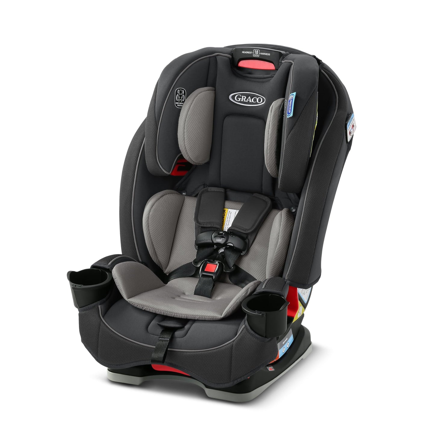 Graco SlimFit 3-in-1 Convertible Car Seat, Space Saving Design, Forward & Rear-Facing, Highback Booster Option – Purple