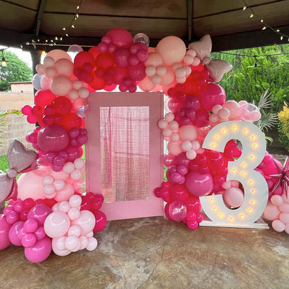Dusty Pink Balloon Garland Double Stuffed Blush Pink Balloons Baby Pink Latex Balloon Arch Kit Dusty Rose Pastel Pink Party Balloons for Girl Boho Wedding Baby Bridal Shower Birthday Party Decorations