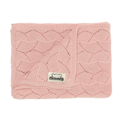 mimixiong 100% Pure Cotton Baby Blanket Extra Soft Cellular Neutral Swaddle Receiving Crib Blanket for Newborn Baby Boy Girl Size 30 x 40 inches (Pink)