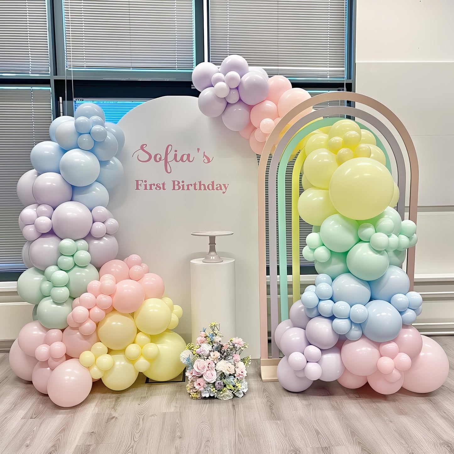 Dusty Blue Sage Green Balloon Arch Kit Slate Fog Blue Pastel Green White Sand Beige Gold Balloons Garland for Jungle Safari Birthday Baby Shower Wedding Party Decorations