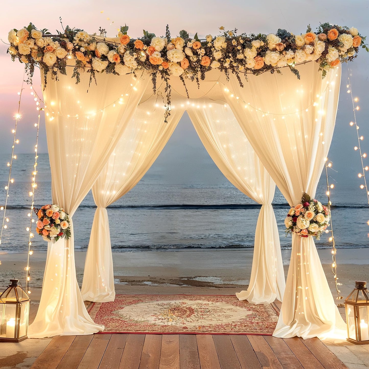 10x10ft Pink Backdrop Curtain with Lights String for Parties Wedding Wrinkle Free Soft Curtains Photo Backdrop Drapes for Girls Birthday Baby Shower Background Decorations 5x10ft, 2 Panels