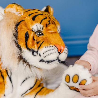 Melissa & Doug Giant Tiger - Lifelike Stuffed Animal (over 5 feet long)