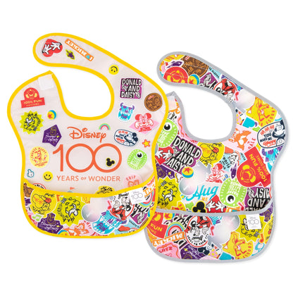 Bumkins Disney Bibs for Girl or Boy, SuperBib Baby and Toddler 6-24 Months, Essential Must Have for Eating, Feeding, Baby Led Weaning, Mess Saving Waterproof Soft Fabric, 3-pk Pooh Bear and Friends