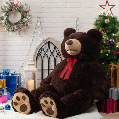 HollyHOME 6ft Teddy Bear Giant Teddy Bear Stuffed Animal with Embroidered Paws Holiday Valentine's Toy Gift for Girlfriend Kids 72 inches Brown