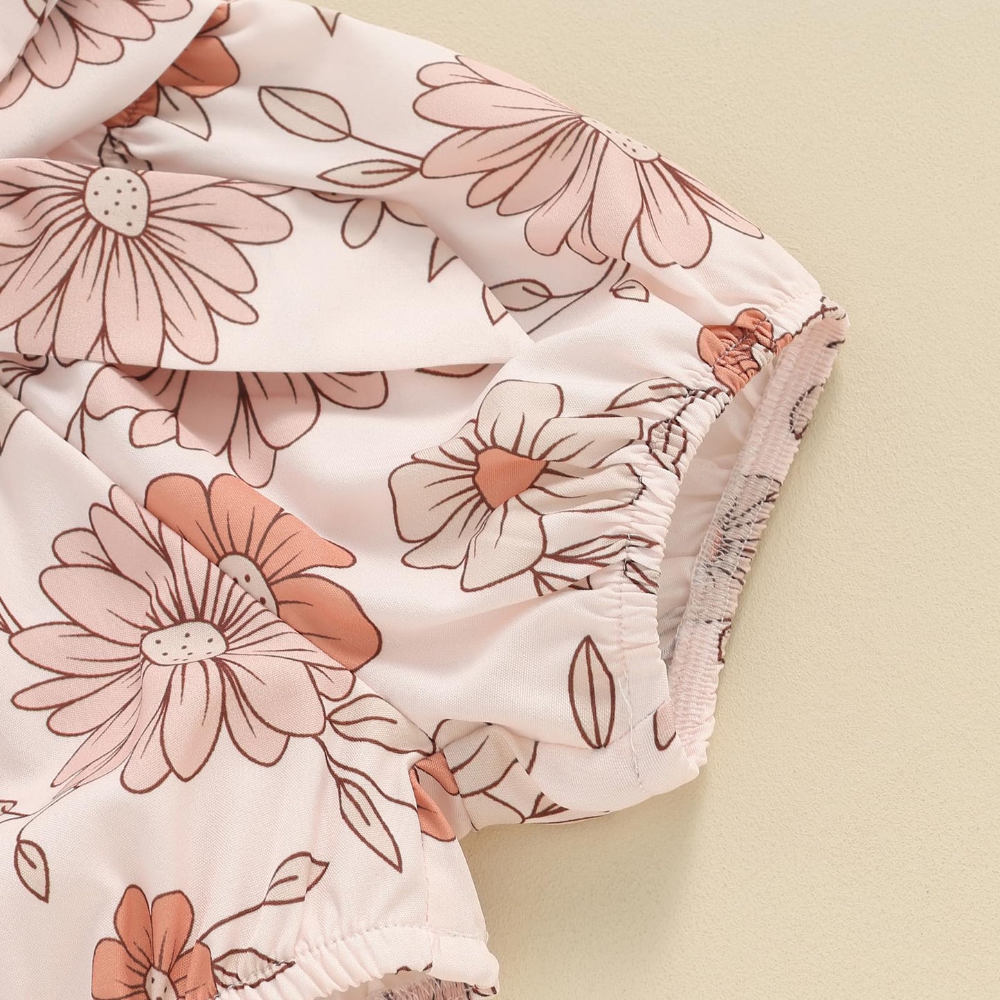 Hello World Newborn Outfit Baby Girl Going Home Outfit Ruffle Ribbed Romper Top Floral Pants Set Cute Summer Clothes