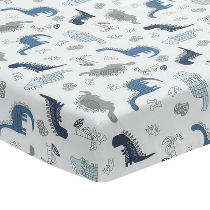 Lambs & Ivy Jungle Safari Gray/Tan/White Nursery 6-Piece Baby Crib Bedding Set