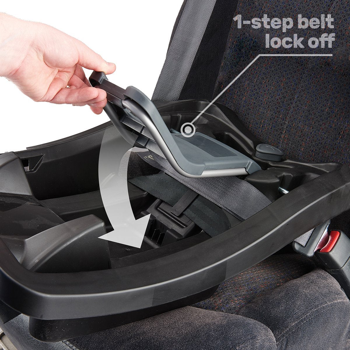 Evenflo LiteMax 35 Infant Car Seat (River Stone), Lightweight, Extended Use, Belt Lock-Off, Ergonomic Handle