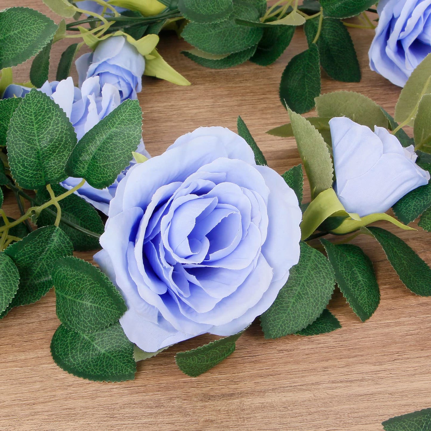 TELDRASSIL 4Pcs(26 FT) Artificial Rose Vine Fake Flower Garland Fake Silk Rose Hanging Vine for Wedding Party Background Arch Garden Background Decoration (Pink)