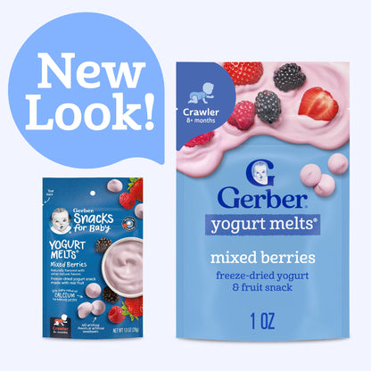Gerber Baby Snacks Yogurt Melts, Strawberry, 1 Ounce (Pack of 7)
